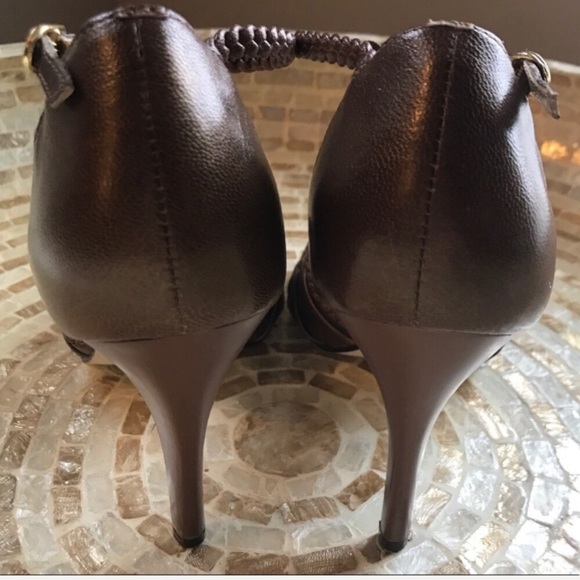 BCBG Paris - peep toe heeled sandal bronze brown - Picture 5 of 8